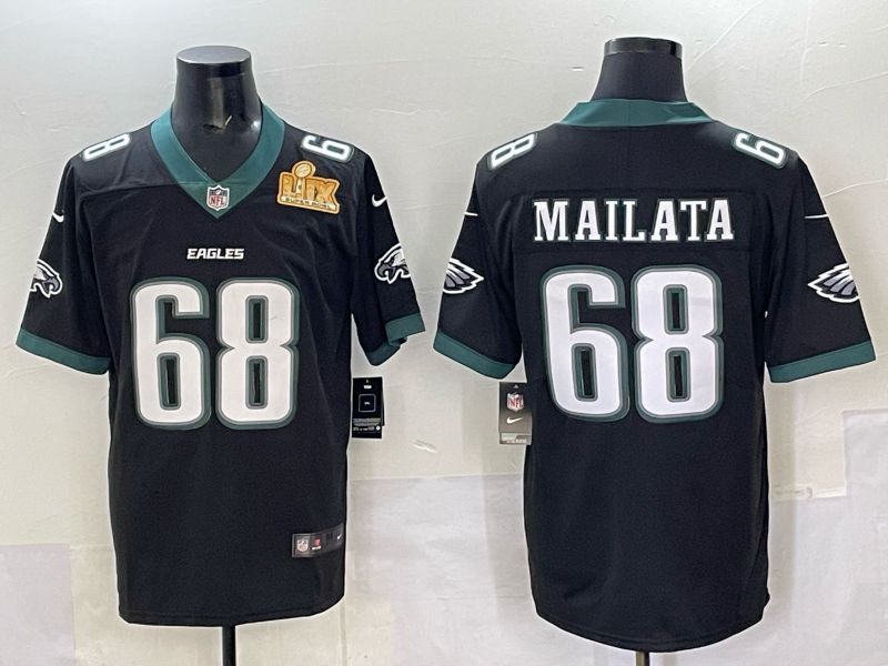 Men Philadelphia Eagles #68 Mailata Black Nike 2025 Limited NFL Jersey 003
